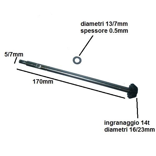 Albero con ingranaggio - albero,