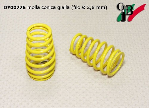 Molla conica gialla filo ø - molla,