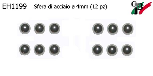 Sfera acciaio 4 mm - sfera, Ø