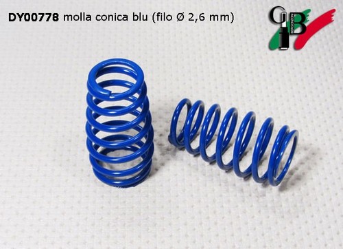 Molla conica blu filo 2 - conica, Ø
